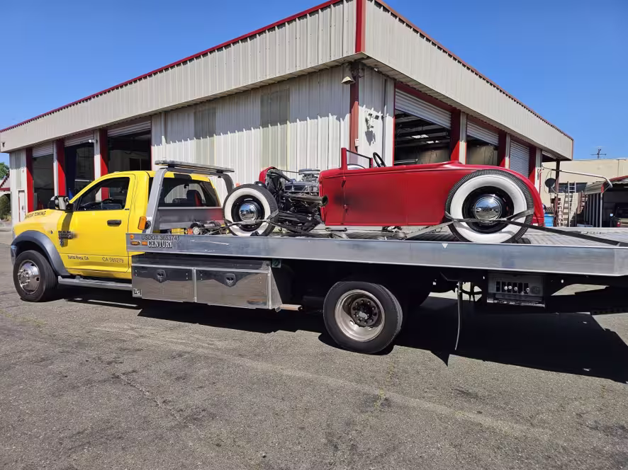 Red hot rod pickup