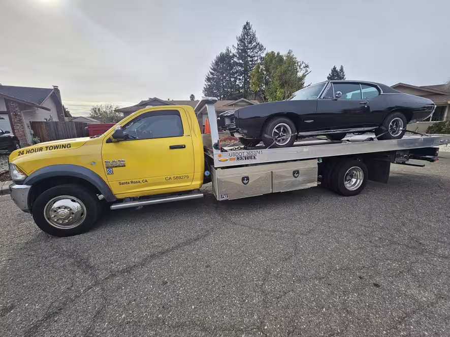 Black muscle car pickup